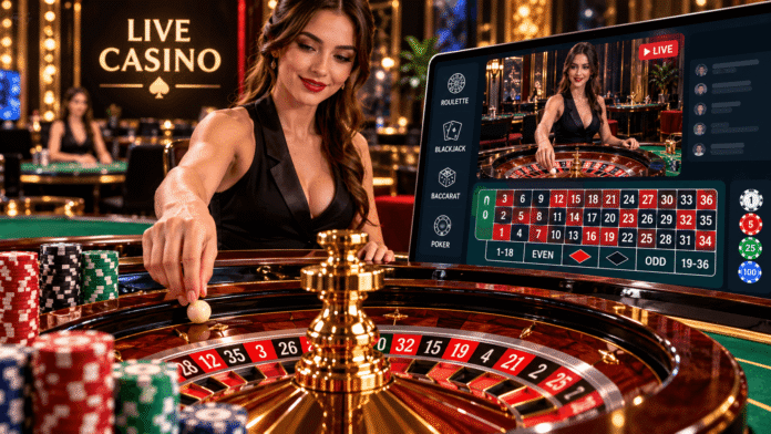 roulette et croupiere dans un casino luxueux